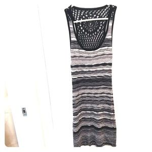 Knit tank dress with crotchet back size S